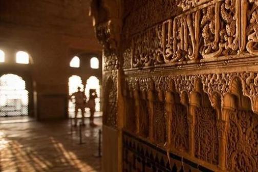 a group of people standing in front of a building